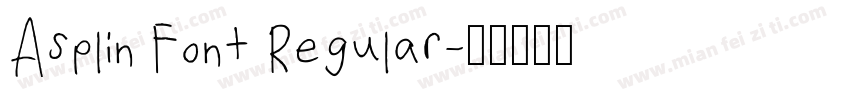 Asplin Font Regular字体转换